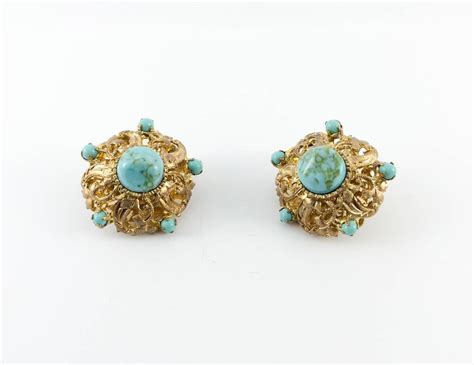 Chanel Turquoise Earrings 